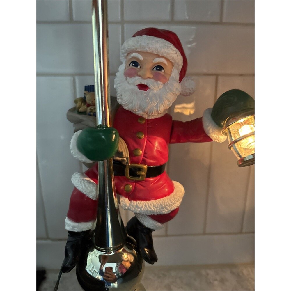 Vintage Mr. Christmas Santa Claus Lighted Animated Tree Topper